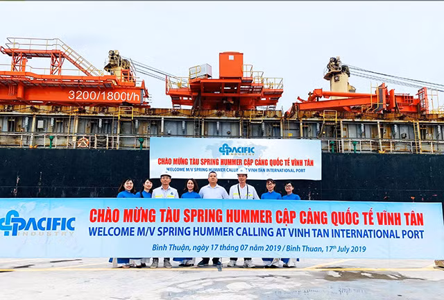 Le port international de Vinh Tan accueille le premier navire étranger ảnh 1