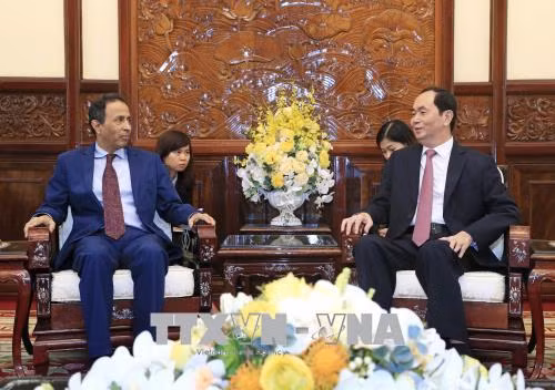 Le président Tran Dai Quang reçoit l'ambassadeur des Émirats arabes unis au Vietnam ảnh 1