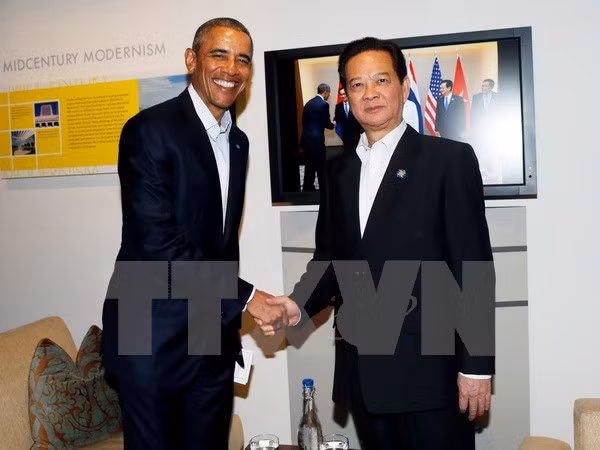 Sommet ASEAN-Etats-Unis : entrevue Nguyen Tan Dung-Barack Obama ảnh 1