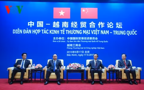 Le vice-PM Nguyen Xuan Phuc au forum de coopération économique et commerciale Vietnam-Chine ảnh 1