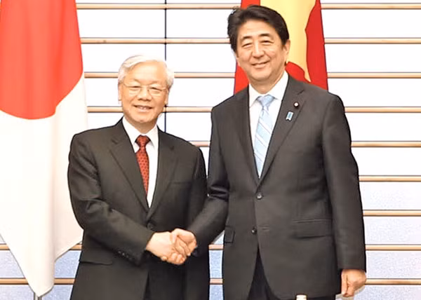 Entretien Nguyen Phu Trong-Shinzo Abe ảnh 1
