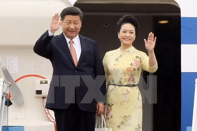 Cérémonie d'accueil officielle du président chinois Xi Jinping à Hanoi ảnh 1