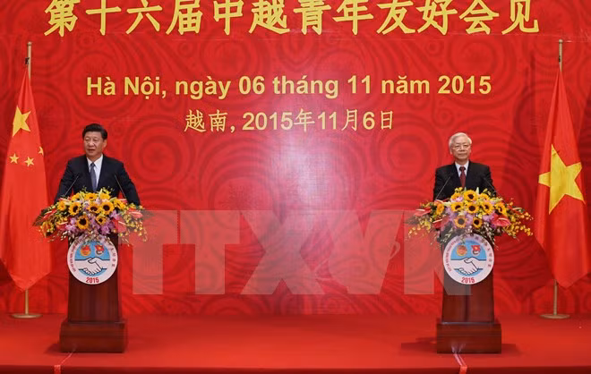 Nguyen Phu Trong et Xi Jinping rencontrent les jeunes des deux pays ảnh 1