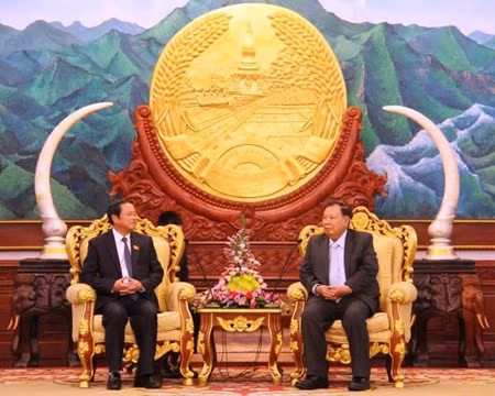 Le plus haut dirigeant laotien reçoit un vice-président de l’AN vietnamienne ảnh 1