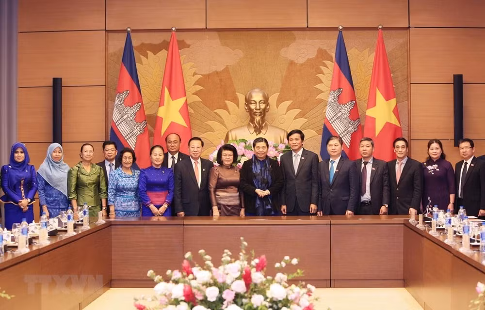 Pour dynamiser la coopération entre les deux organes législatifs Vietnam-Cambodge ảnh 1