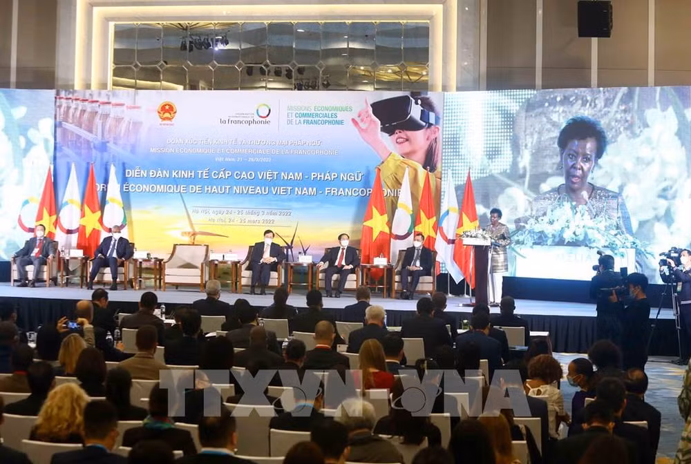 Des entreprises vietnamiennes et des partenaires francophones signent divers accords de coopération ảnh 1