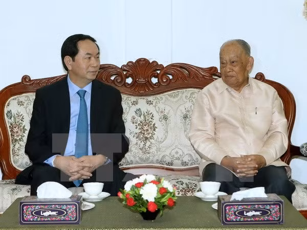 Le président du Vietnam termine sa visite d’Etat au Laos ảnh 2