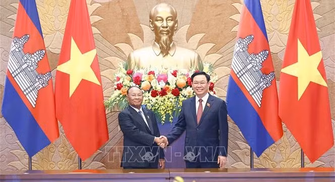 Créer un nouvel élan important pour les relations Vietnam-Cambodge ảnh 1