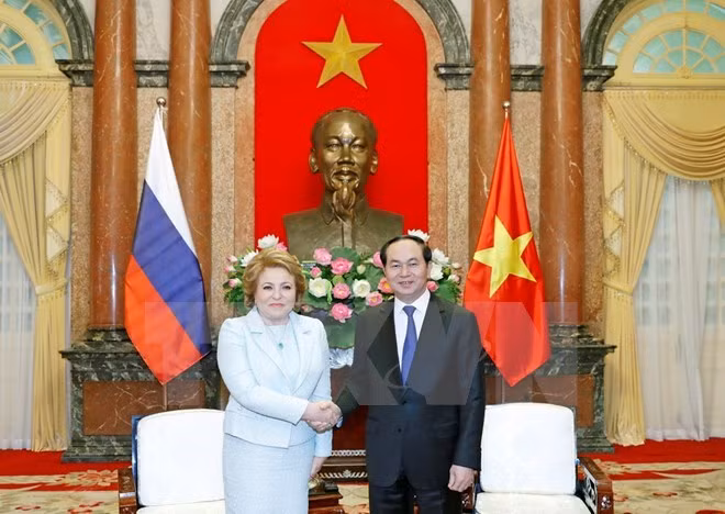 Le président Tran Dai Quang reçoit la présidente du Conseil de la Fédération de Russie ảnh 1