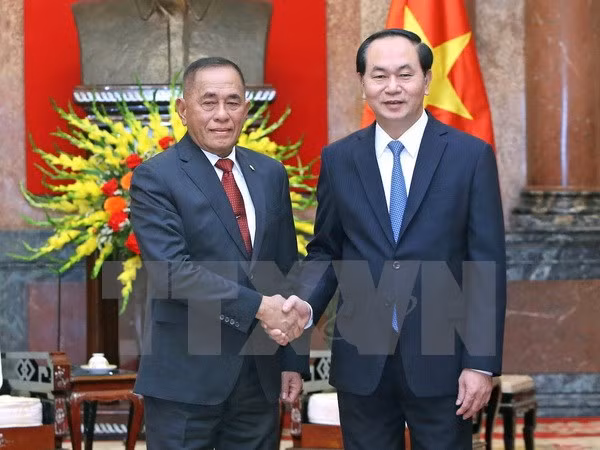 Le président Trân Dai Quang reçoit le ministre indonésien de la Défense ảnh 1