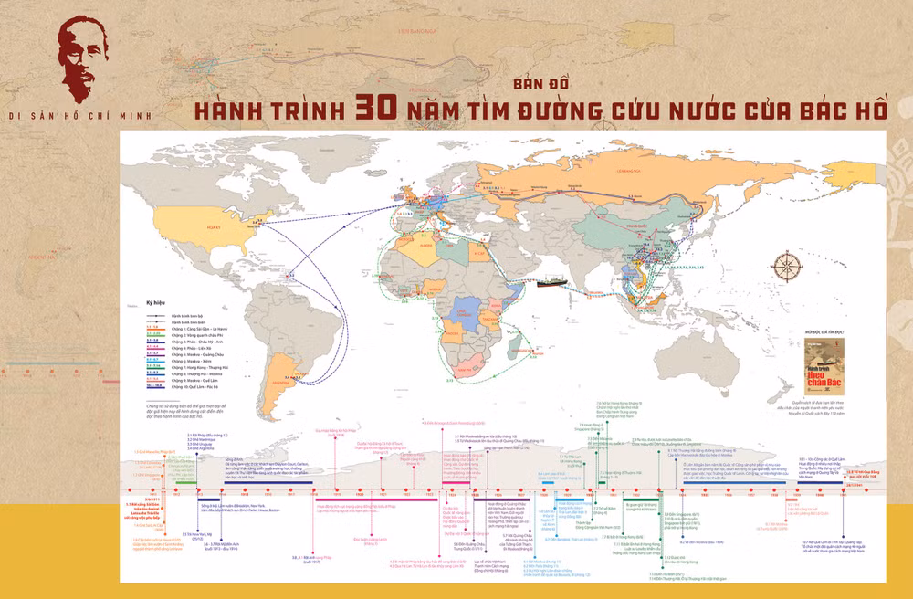 Publication d’une "Carte du voyage de 30 ans de l'Oncle Ho pour trouver la voie du salut national" ảnh 1