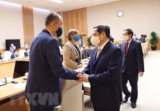 Le PM reçoit une délégation de représentants des organes onusiens au Vietnam ảnh 1