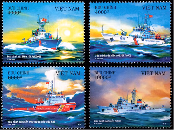 Publication des timbres "Navires des Garde-côtes du Vietnam" ảnh 1