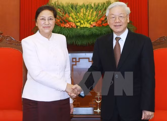 Le secrétaire général du PCV réaffirme la solidarité spéciale Vietnam-Laos ảnh 1
