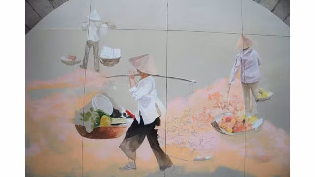 « Souvenirs de Hanoi » sur les voûtes du viaduc de la rue Phùng Hung ảnh 1