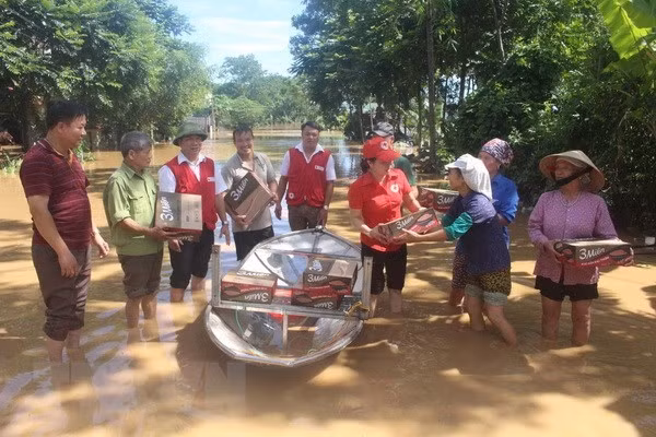 Aide d’urgence de la Croix-Rouge du Vietnam aux provinces touchées par les inondations ảnh 1