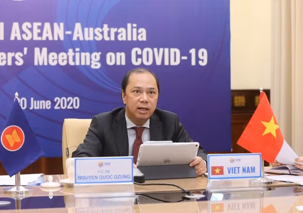 Réunion spéciale en ligne ASEAN-Australie sur le COVID-19 ảnh 1