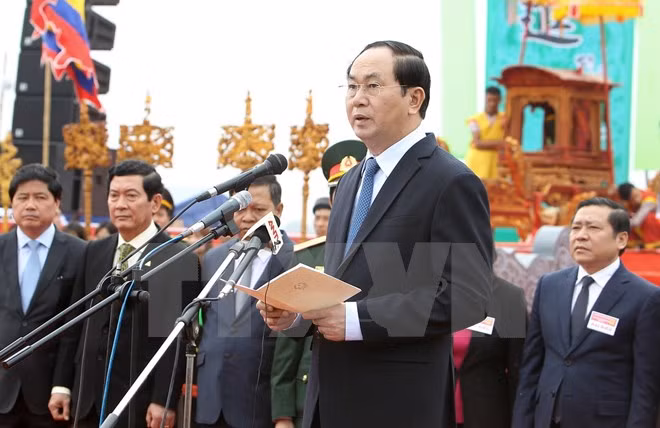 Le président Tran Dai Quang participe à la Fête du Labour à Ha Nam ảnh 1