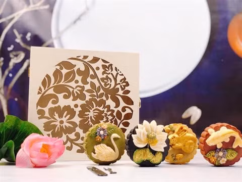 Le marché en demi-teinte des gâteaux de lune à Hô Chi Minh-Ville ảnh 1