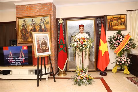 Célébration de la Fête du trône à la résidence du Maroc à Hanoi ảnh 1
