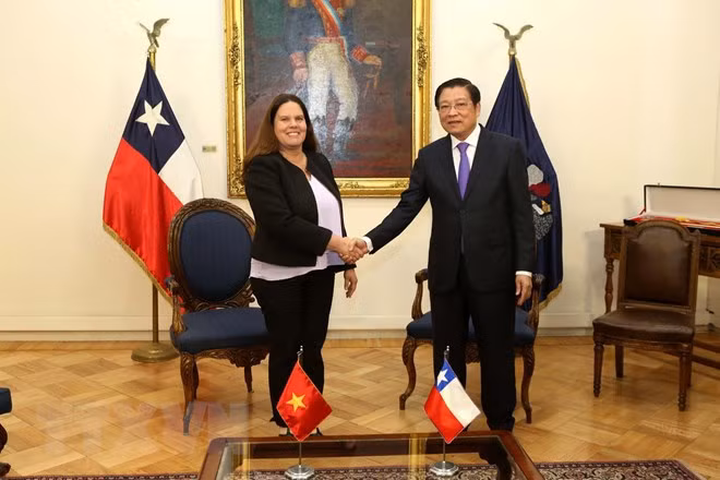 Une délégation du Parti communiste du Vietnam en visite de travaille au Chili ảnh 1