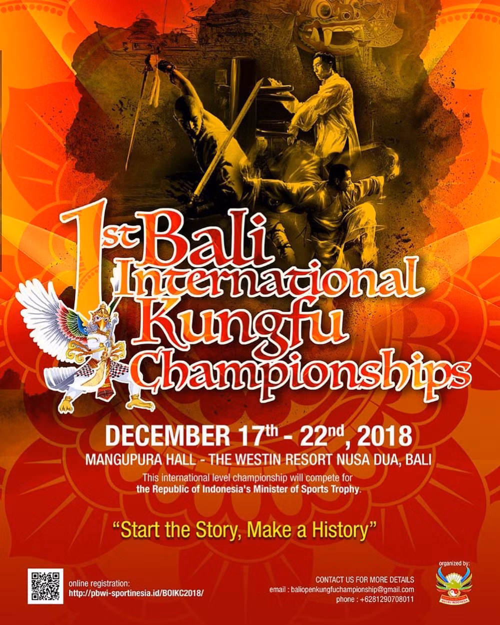 Ouverture de la première édition des Championnats internationaux de Kung-fu de Bali ảnh 1
