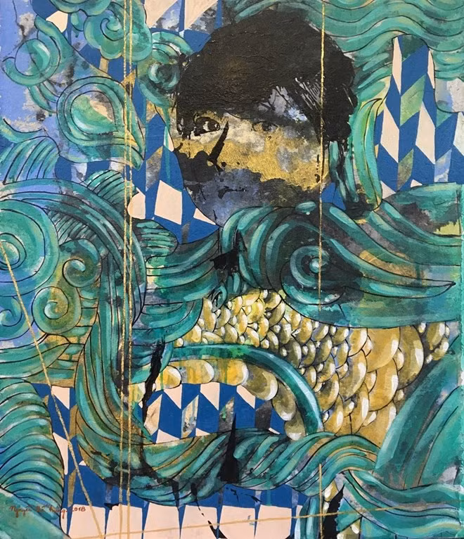 Un peintre vietnamien expose l'art abstrait à New York (Etats-Unis) ảnh 1