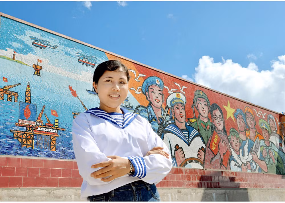 La peintre Nguyên Thu Thuy. Photo : NVCC/CVN