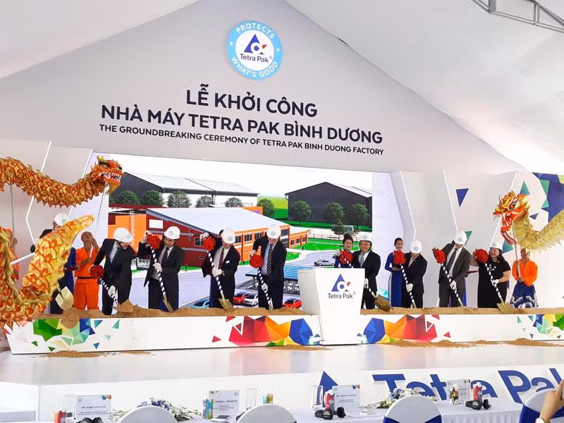 Mise en chantier d'une usine d'emballages de Tetra Pak à Binh Duong ảnh 1