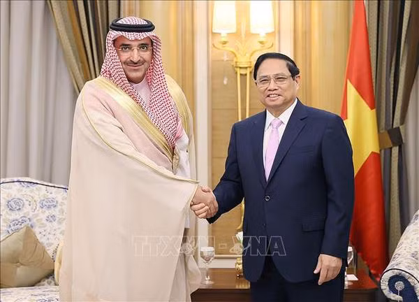 Le PM reçoit des dirigeants des géants économiques d'Arabie saoudite ảnh 1