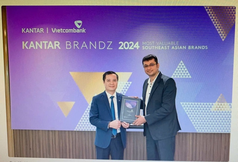 La Banque commerciale par actions du commerce extérieur du Vietnam (Vietcombank) a été reconnue comme l'une des 30 marques les plus valorisées d'Asie du Sud-Est en 2024, selon Kantar BrandZ. Photo: VietnamPlus