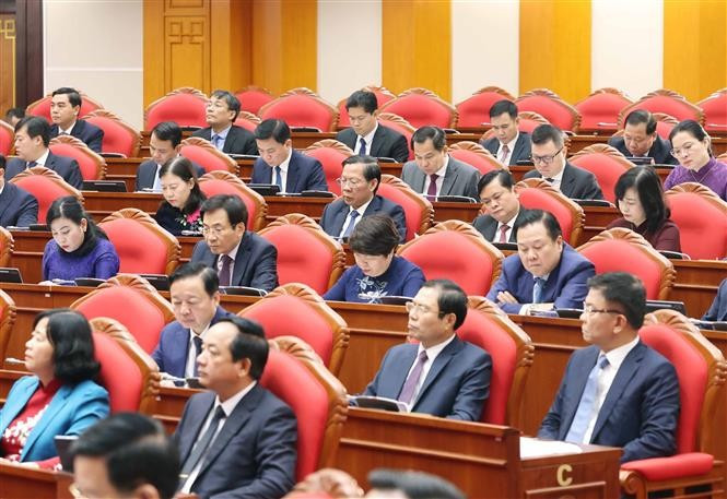 Des membres du Comité central du Parti communiste du Vietnam du 13e mandat. Photo: VNA