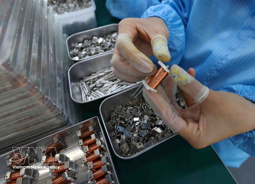 Les produits électroniques exportés. Photo: VNA