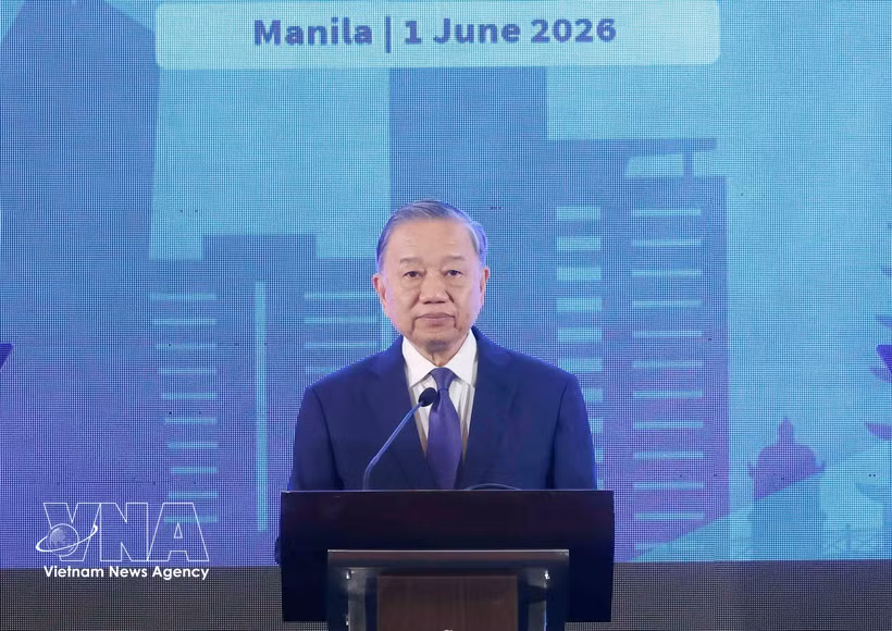 Le secrétaire général du Parti communiste du Vietnam et président de la République, Tô Lâm, s'exprime lors du forum. Photo: VNA