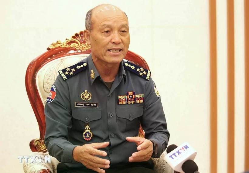 Le général Sao Sokha, commandant de la gendarmerie et commandant en chef adjoint des Forces armées royales cambodgiennes (FARC). Photo: VNA