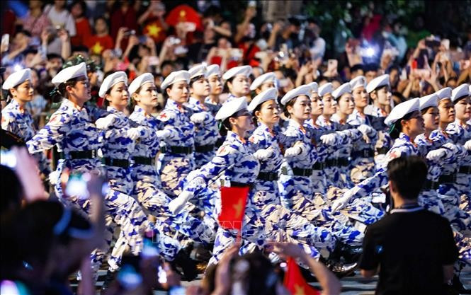 La première répétition générale du grand défilé militaire et civil. Photo: VNA