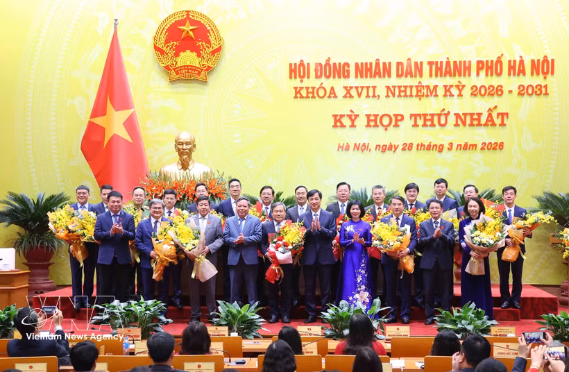 Des délégués présents à la première session du Conseil populaire de Hanoï du mandat 2026-2031. Photo: VNA