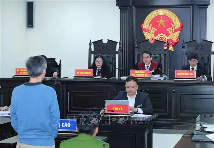 Le procès de première instance contre Truong Huy San. Photo: VNA