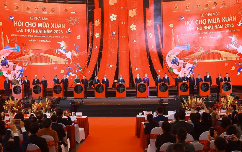La dcérémonie d'ouverture de la premier Foire du Printemps 2026. Photo: VNA