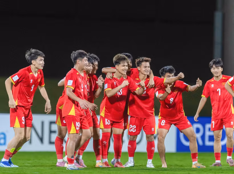 La joie des joueurs vietnamiens. Photo: VFF