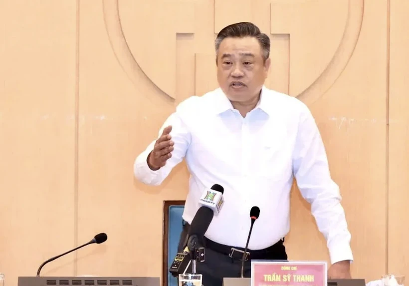 Le président du Comité populaire de Hanoi, Trân Sy Thanh. Photo: VNA
