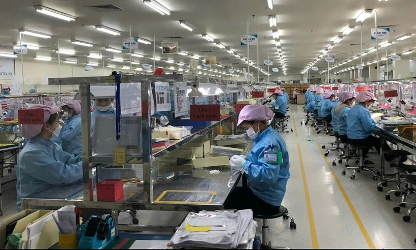 Une entreprise à participation étrangère dans le parc industriel de Quang Châu, province de Bac Giang. Photo: baobacgiang.vn