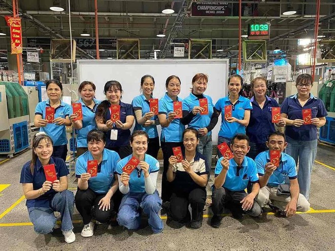 Les employés d'une compagnie installée dans la province de Dong Nai. Photo: Fédération du Travail de Dong Nai