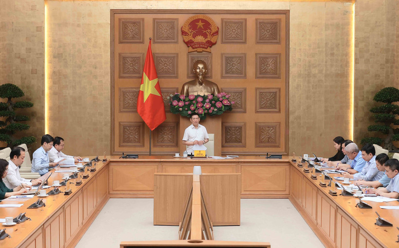 Le vice-Premier ministre Hô Duc Phoc s'exprime lors de la réunion