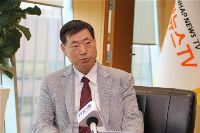 Le président de l’Agence de presse Yonhap (République de Corée), Hwang Dae Il. Photo: VNA