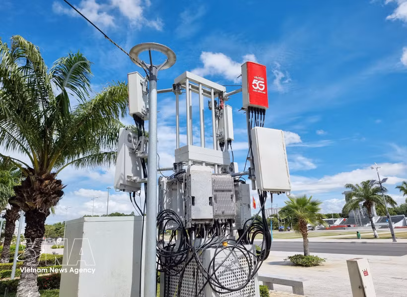 Une station 5G de Viettel à Khanh Hoa. Photo: VNA