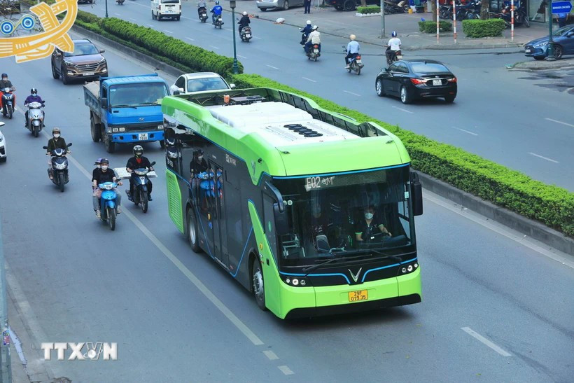 Un bus électrique. Photo: VNA