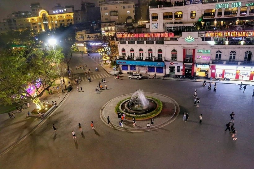 La place Dông Kinh - Nghia Thuc située au cœur de la capitale vietnamienne. Photo: VNA