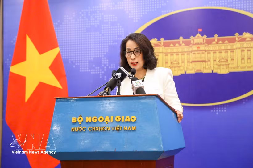 La porte-parole du ministère vietnamien des Affaires étrangères, Pham Thu Hang. Photo: VNA