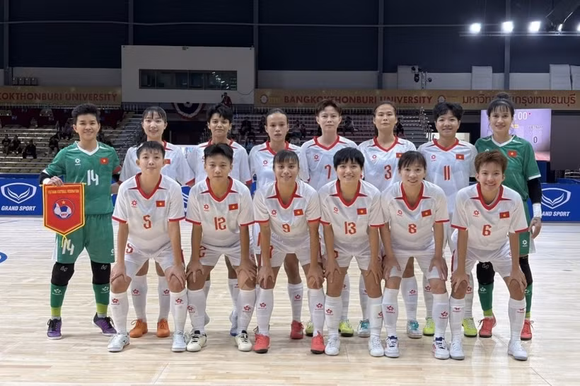 L’équipe nationale féminine vietnamienne de futsal. Photo. VFF
